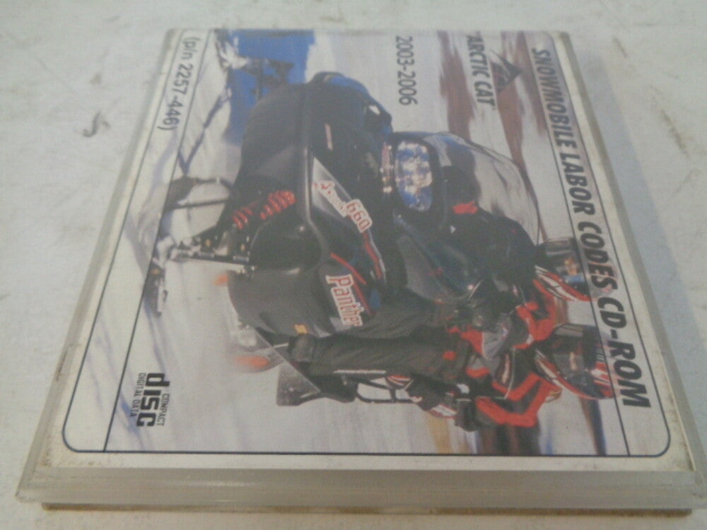 Arctic Cat 2003-2006 Snowmobile Service Labor Codes CD/ Disc Part# 2257-446