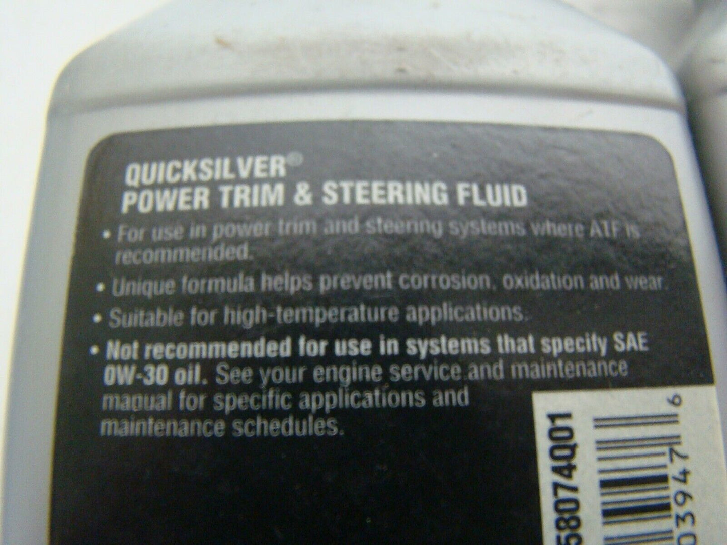 OEM Mercury Quicksilver Power Trim & Steering Fluid 8oz Bottle with Needle Top