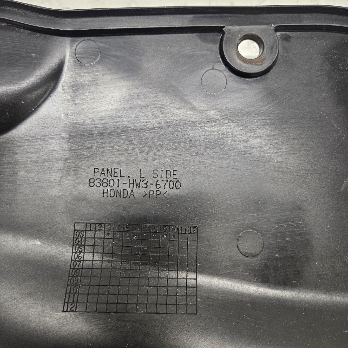 Honda  Aquatraxx 2003-2007 R-12 / R-12X Left Side Access Panel # 83800-HW3-670ZB