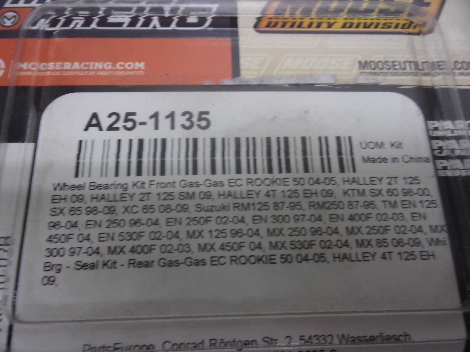 Dirt Bike Aftermarket Performance NEW Moose Wheel Bearing Kit Part# A25-1135