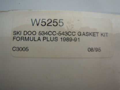 Ski Doo Snowmobile 1989-1991 Formula 521 / 536 Wiseco Gasket Kit Part# W5255