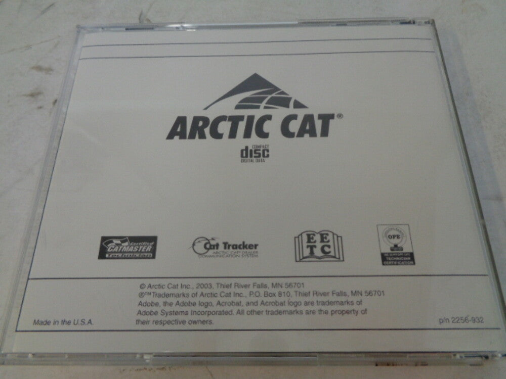 Arctic Cat 2004 Snowmobile Service Manual CD Disc Part# 2256-932