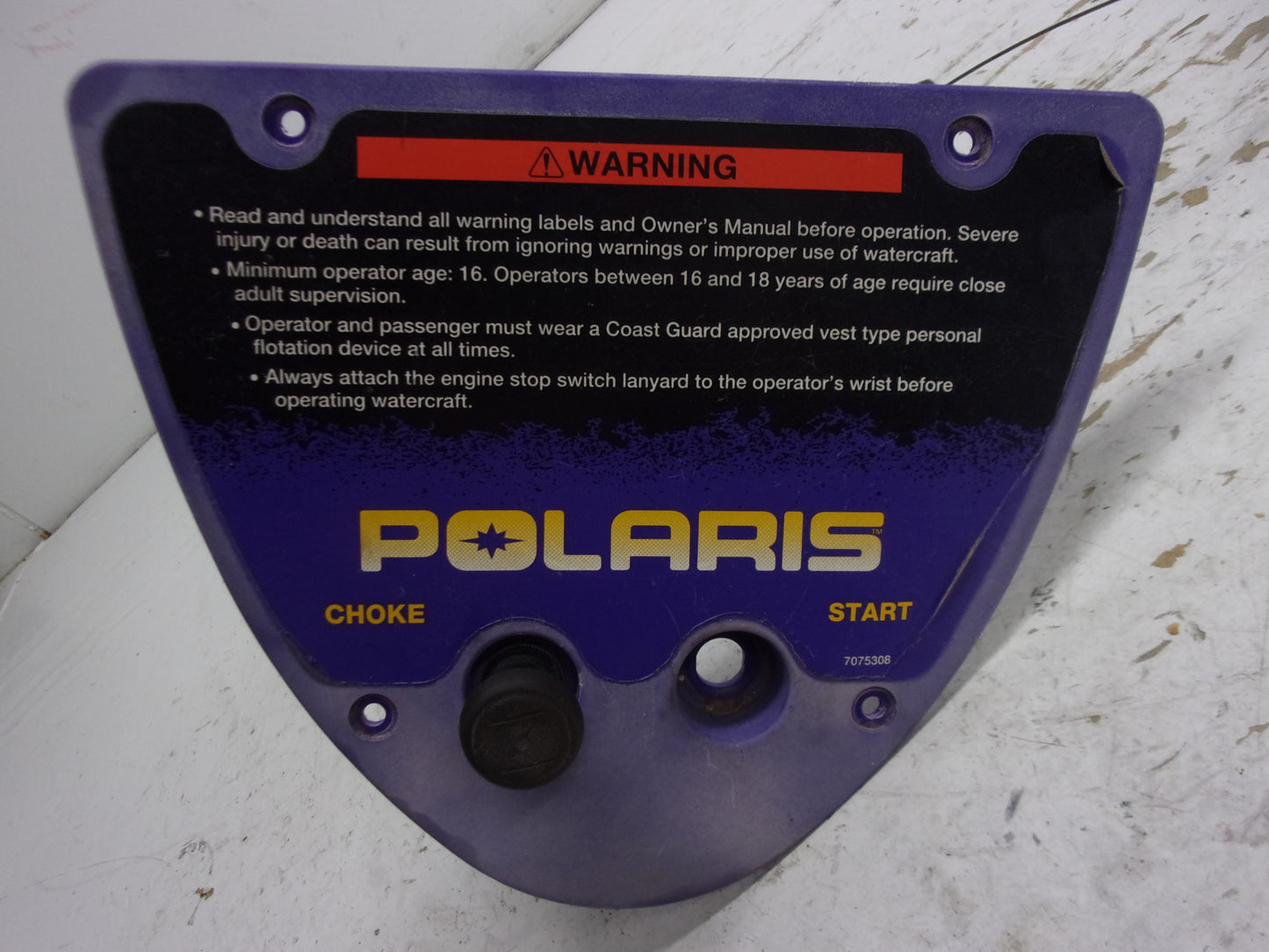 Polaris PWC Watercraft 1995 SL750 Violet Instrument Panel + Choke Cable 7080448