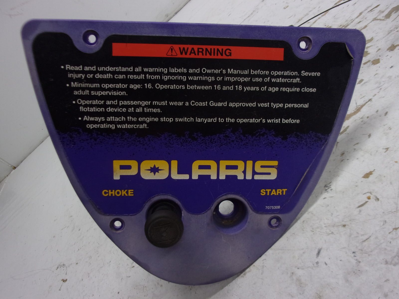 Polaris PWC Watercraft 1995 SL750 Violet Instrument Panel + Choke Cable 7080448