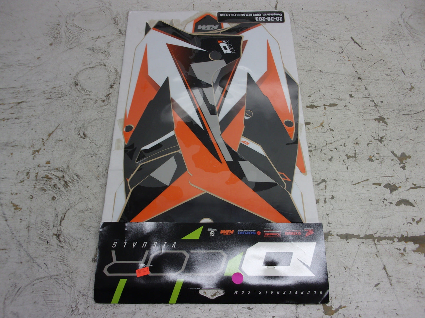 KTM 2013-2017 D'Cor NEW KTM Complete White Decal Set Part# 20-30-203