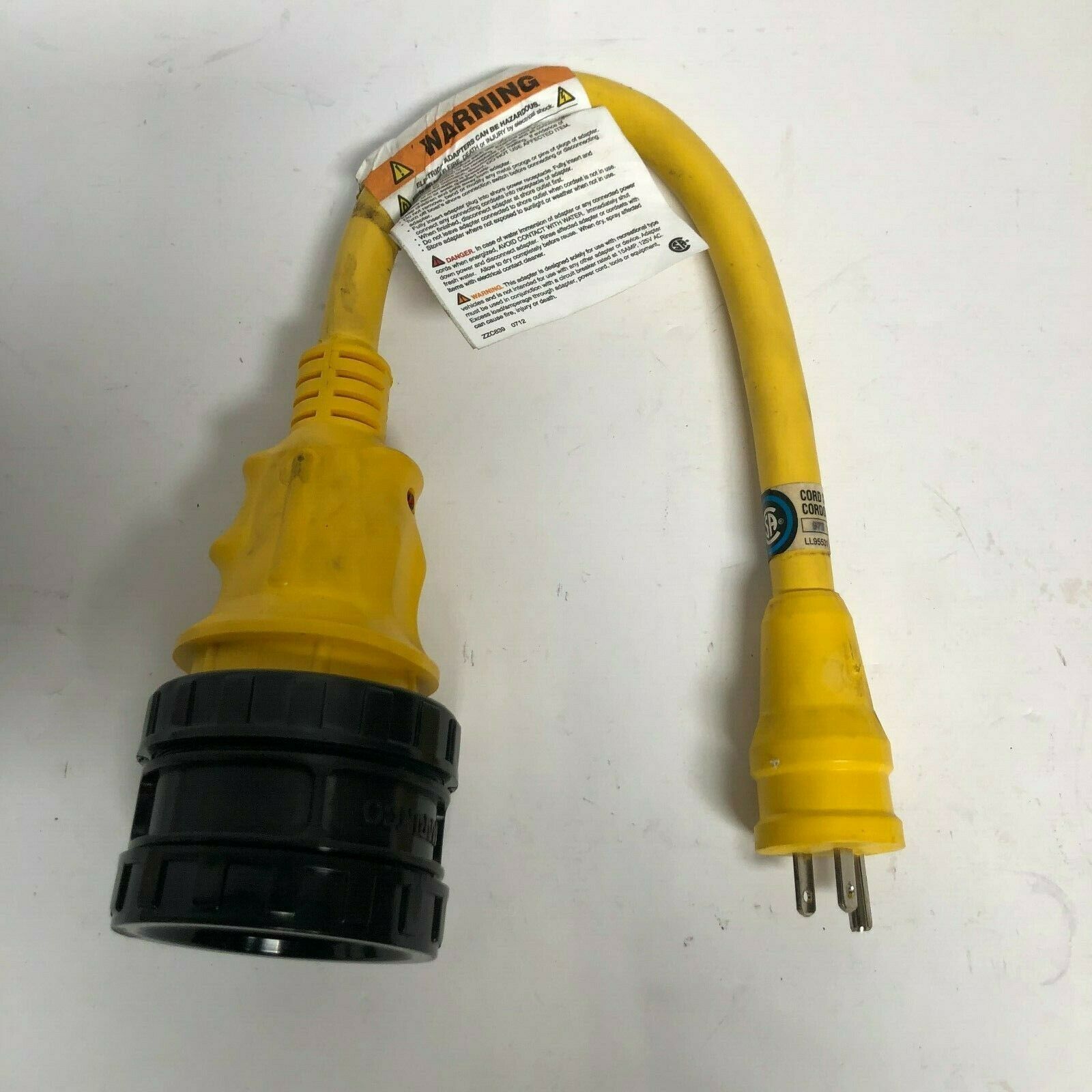 Marinco Pigtail Power Cord plus Adapter Part# 104SPPRV