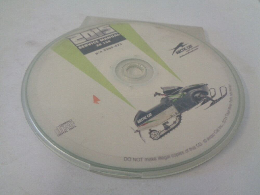Arctic Cat Snowmobile 2015 ZR 120 Service Manual CD Disc Part# 2260-473