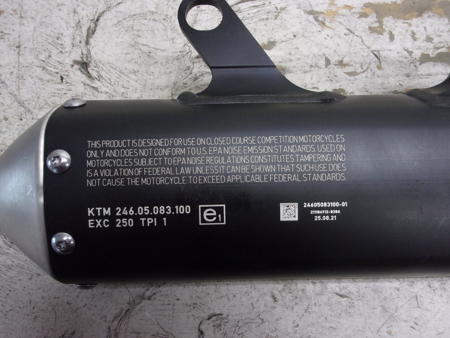 KTM Dirt Bike 2021-2022 EXC250 OEM Exhaust Silencer Assembly Part# 79105079100