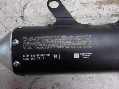 KTM Dirt Bike 2021-2022 EXC250 OEM Exhaust Silencer Assembly Part# 79105079100