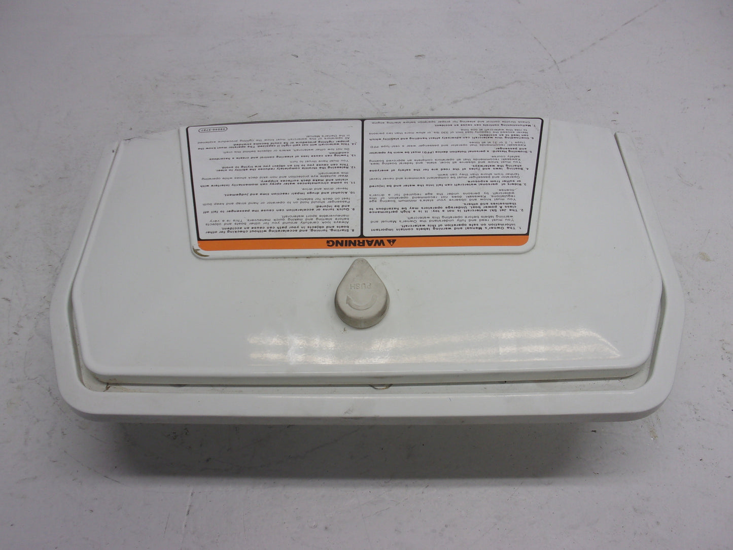 Kawasaki Jet Ski 1989-1996 TS OEM White Glove Box + Lid Part# 39012-3708-8C