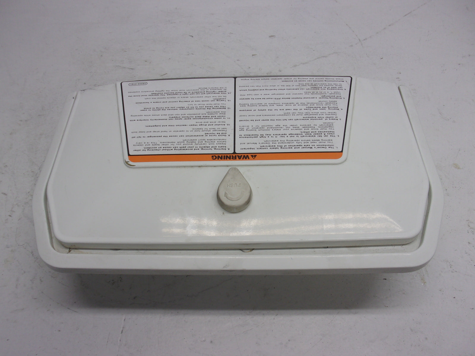 Kawasaki Jet Ski 1989-1996 TS OEM White Glove Box + Lid Part# 39012-3708-8C