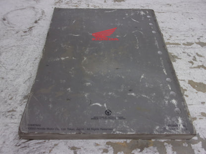 Honda Dirt Bike MX 2002-2004 CRF450R OEM Service Manual Part# 61MEN00