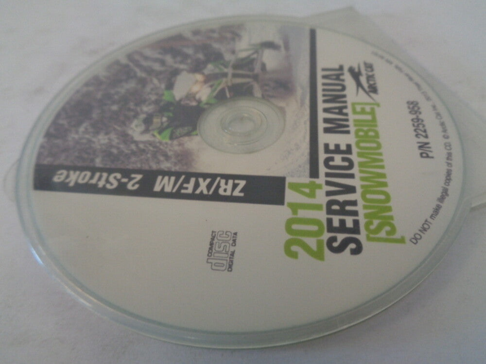Arctic Cat Snowmobile 2014 ZR/XF/M 2-Stroke Service Manual CD Disc Part 2259-958