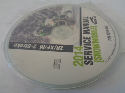 Arctic Cat Snowmobile 2014 ZR/XF/M 2-Stroke Service Manual CD Disc Part 2259-958