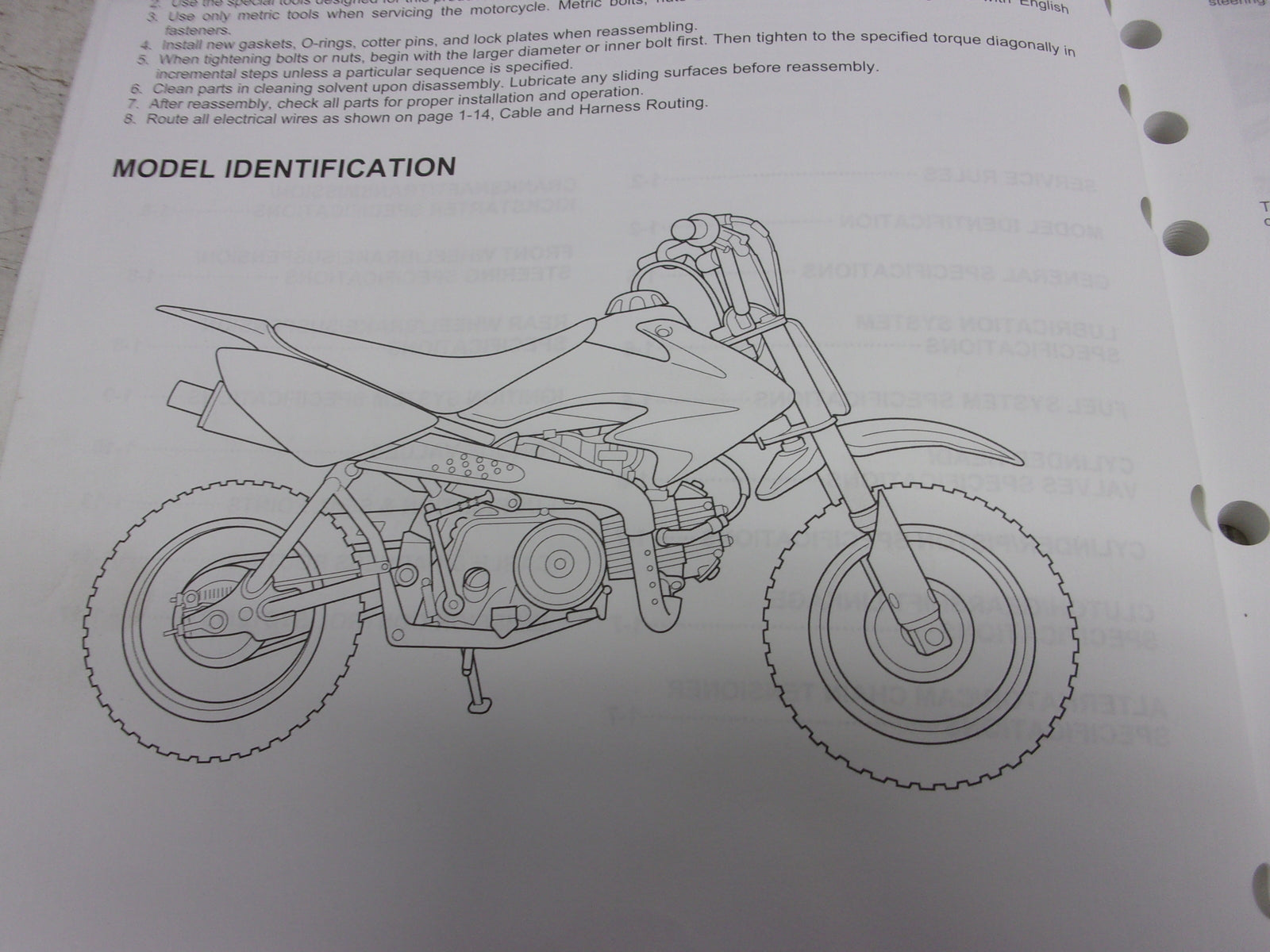 Honda Dirt Bike MX 2004-2019 CRF50R OEM Service Manual Part# 61GEL64