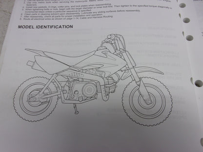 Honda Dirt Bike MX 2004-2019 CRF50R OEM Service Manual Part# 61GEL64