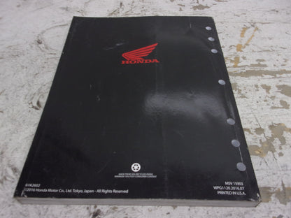 Honda Scooter 2014-2017 Grom 125 OEM Service Manual Part# 61K2602