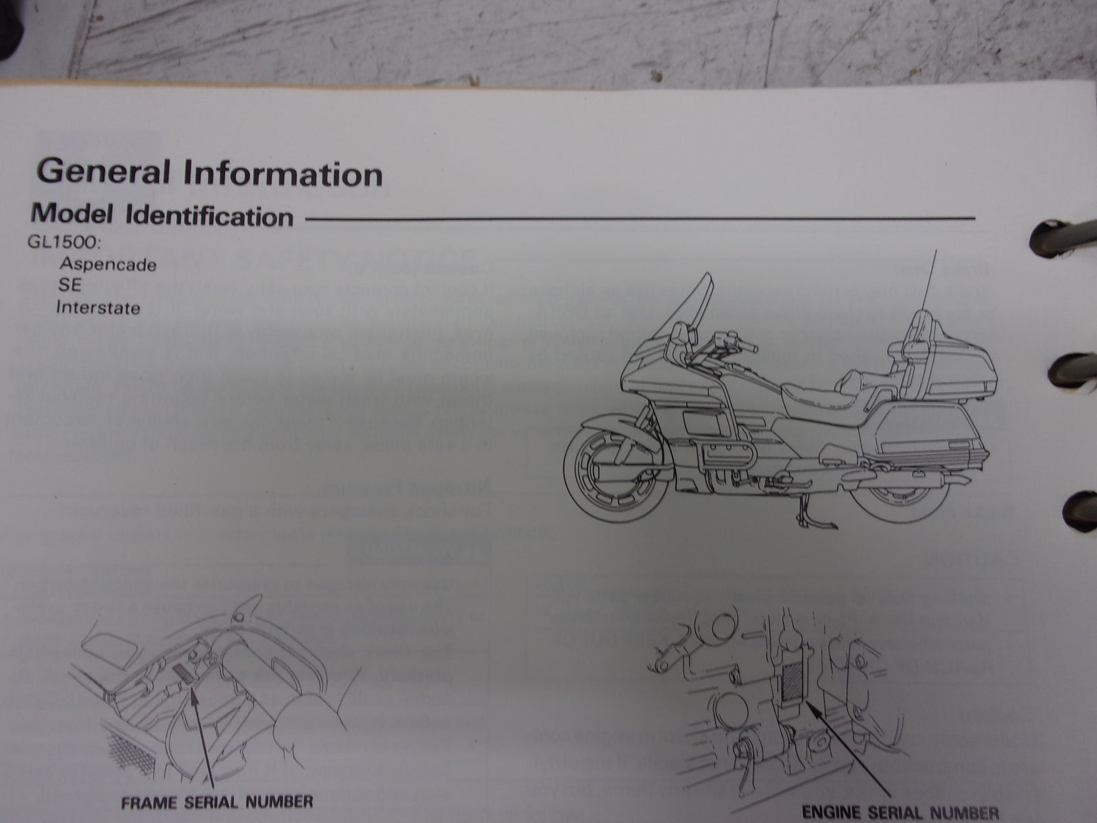 Honda 1994 GL1500 Service Manual & Electrical Troubleshooting Manual 61MAF00-AH
