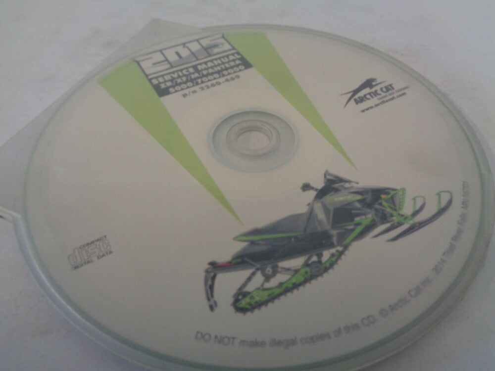 Arctic Cat Snowmobile 2015 ZR/XF/M/Pantera Service Manual CD Disc # 2260-469