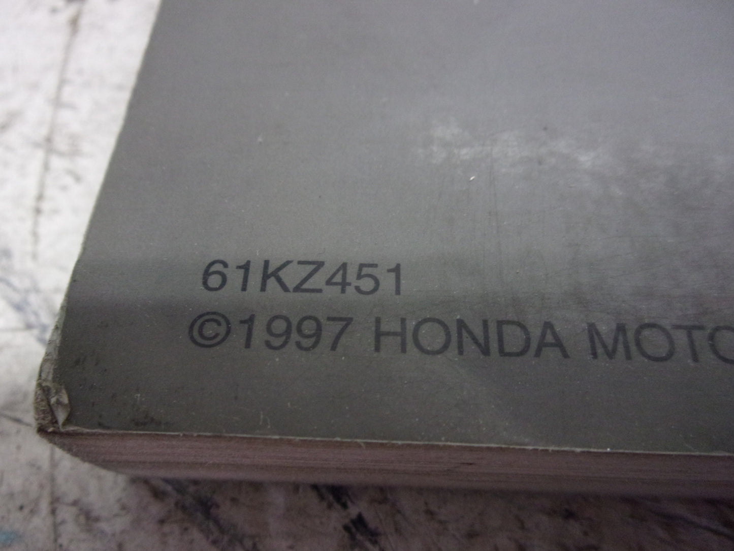 Honda Dirt Bike MX 1998-1999 CR125R OEM Service Manual Part# 61KZ451