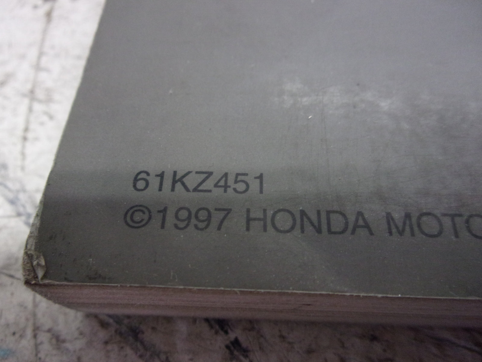 Honda Dirt Bike MX 1998-1999 CR125R OEM Service Manual Part# 61KZ451