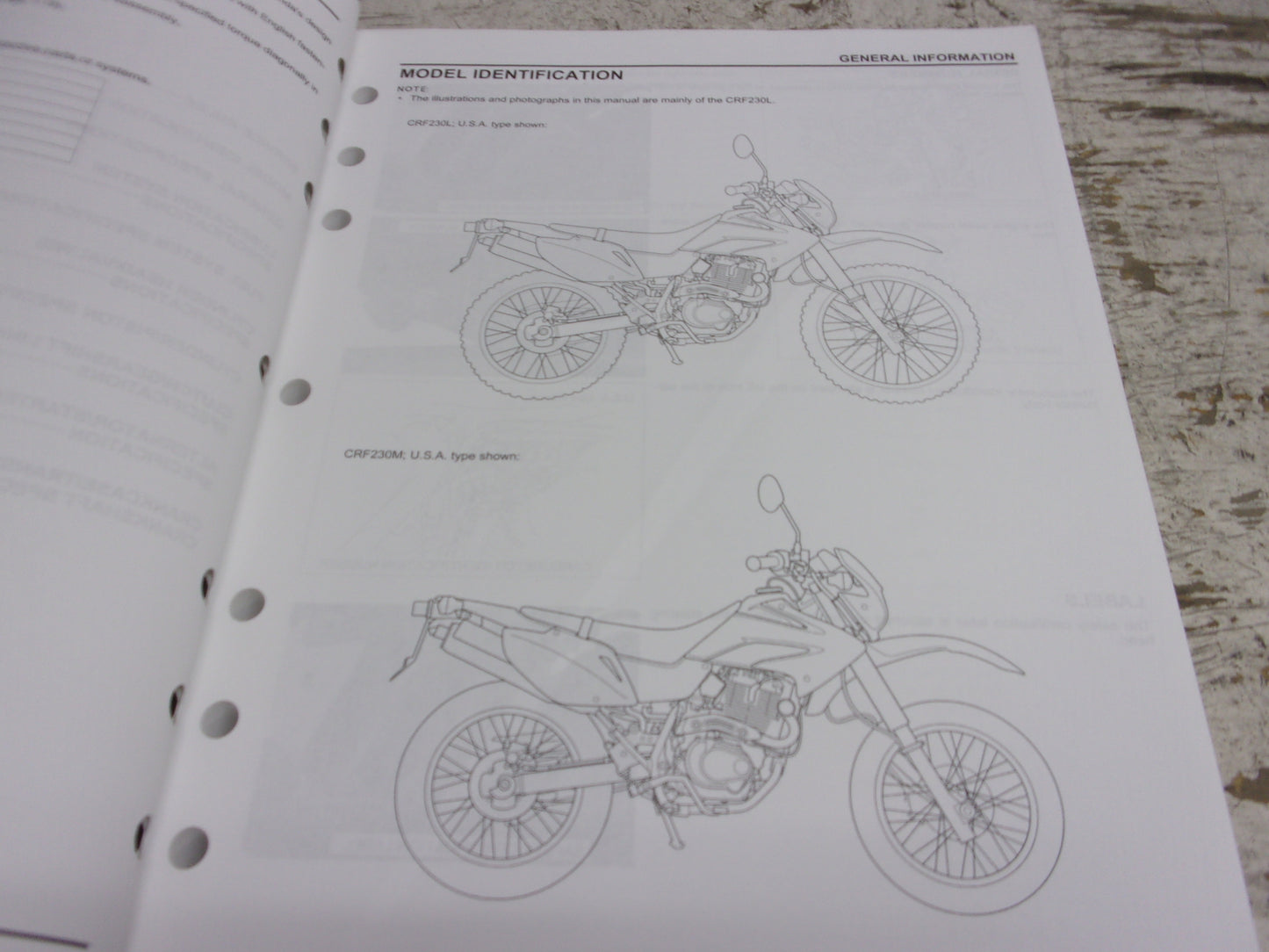 Honda Dirt Bike MX 2008-2009 CRF250L/M OEM Service Manual Part# 61KFB01
