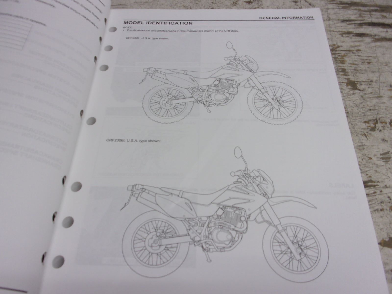 Honda Dirt Bike MX 2008-2009 CRF250L/M OEM Service Manual Part# 61KFB01
