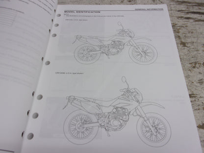 Honda Dirt Bike MX 2008-2009 CRF250L/M OEM Service Manual Part# 61KFB01