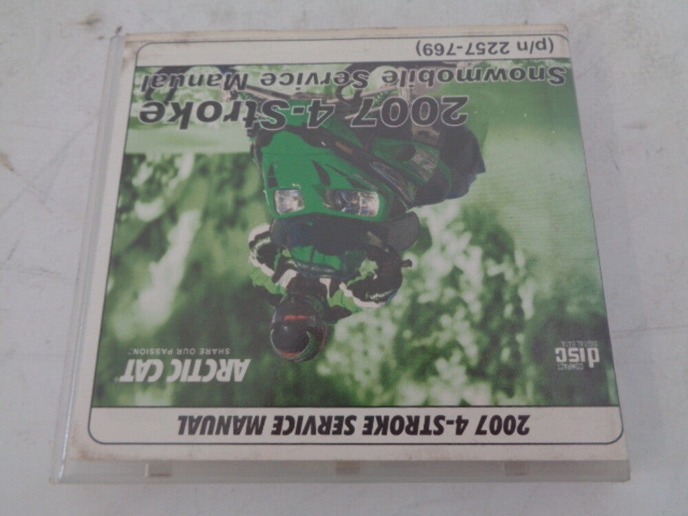 Arctic Cat 2007 4-Stroke Snowmobile Service Manual CD Disc Part# 2257-769