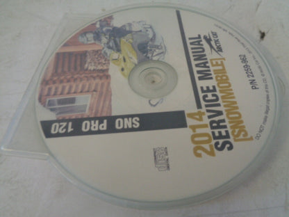 Arctic Cat Snowmobile 2014 Snow Pro 120 Service Manual CD Disc Part# 2259-962