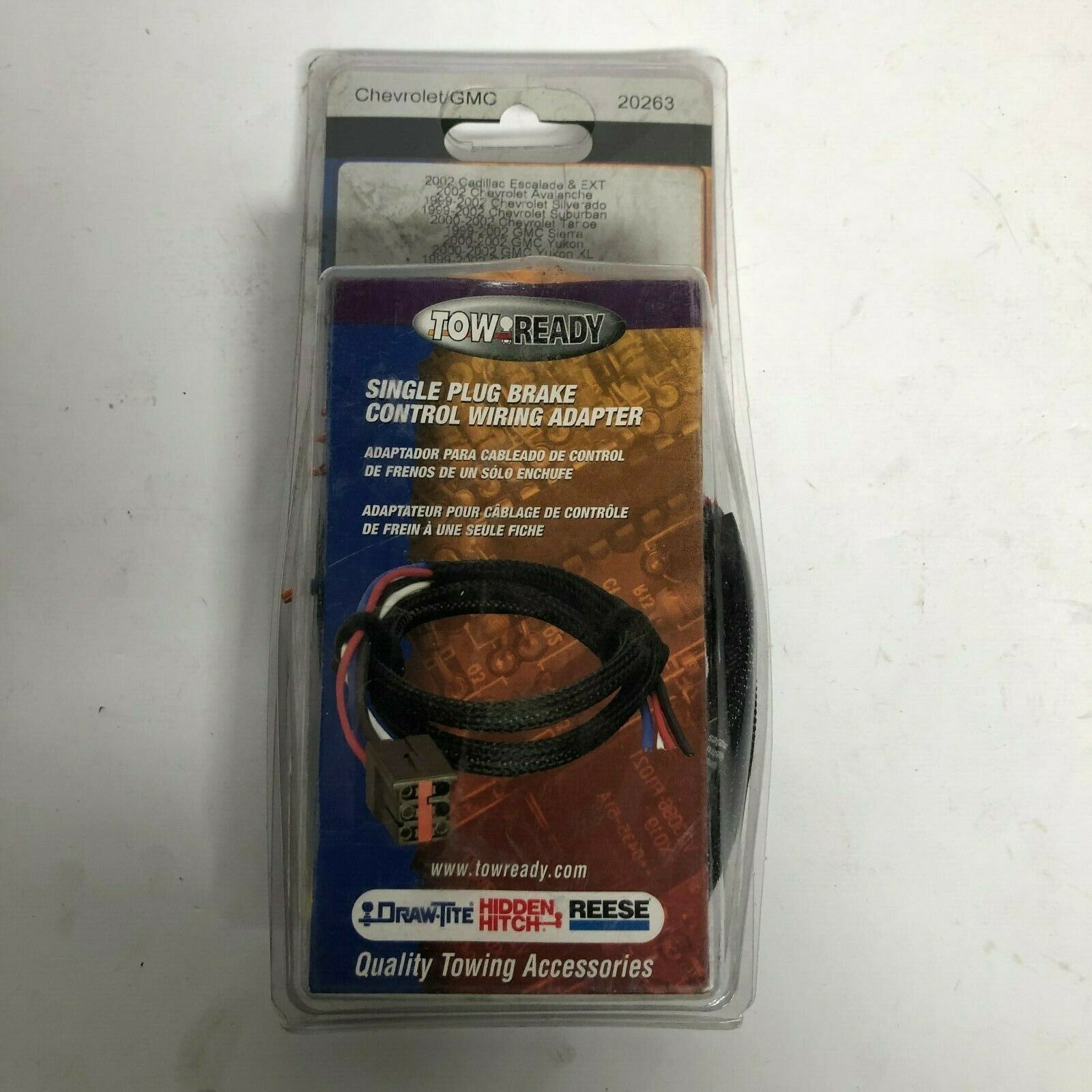 Tow Ready GMC Chevrolet Single Plug Brake Control Wiring Adapter Part# 20263