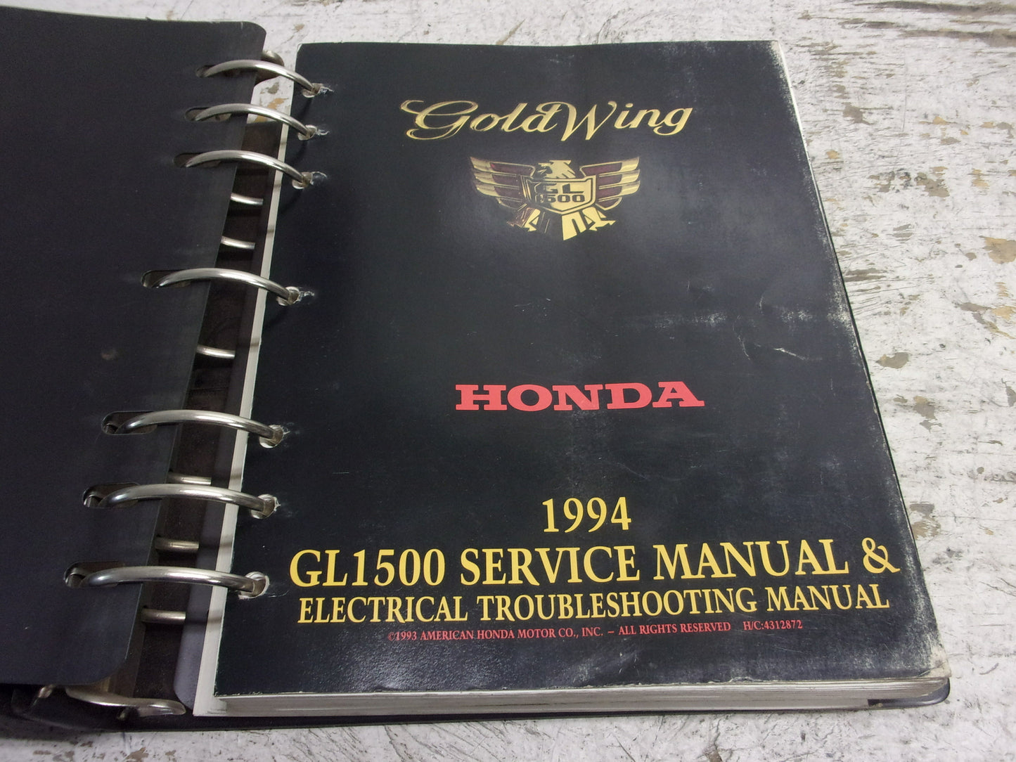 Honda 1994 GL1500 Service Manual & Electrical Troubleshooting Manual 61MAF00-AH