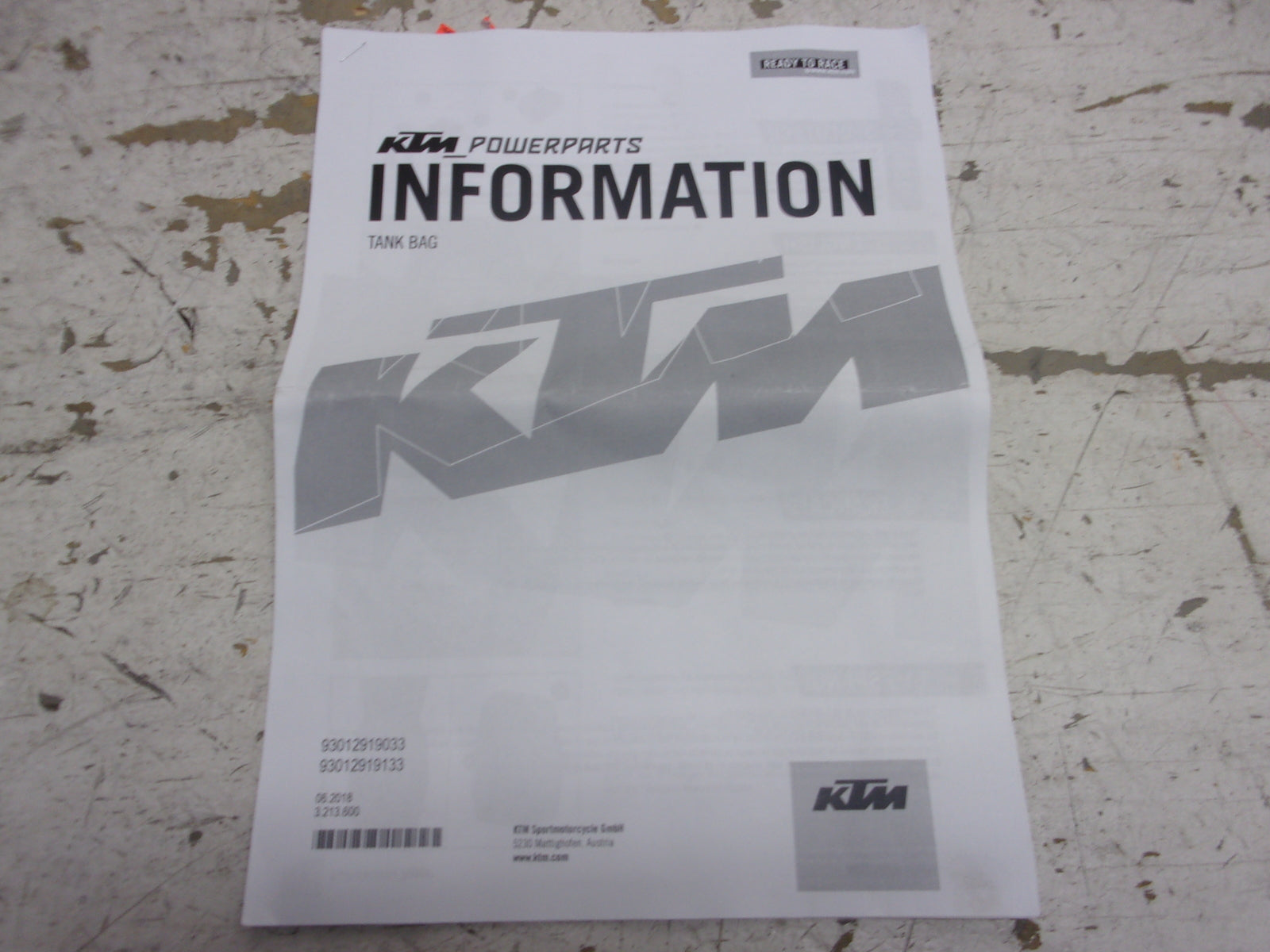 KTM Dirt Bike KTM Bag Mens Tank Duke 125 250 390 2017 2018 Part# 93012919033