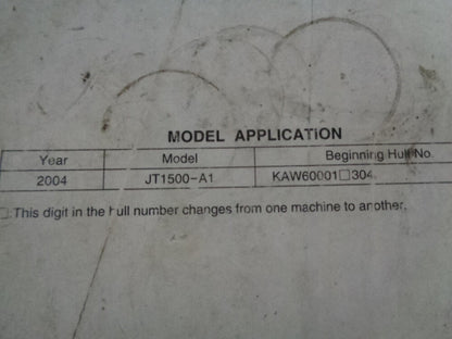 Kawasaki Jet Ski 2004 STX 14 OEM Kawasaki Service Manual # 99924-1325-01