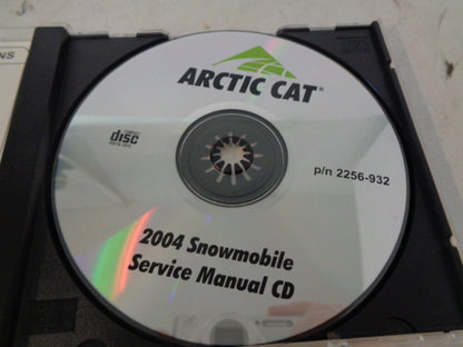Arctic Cat 2004 Snowmobile Service Manual CD Disc Part# 2256-932