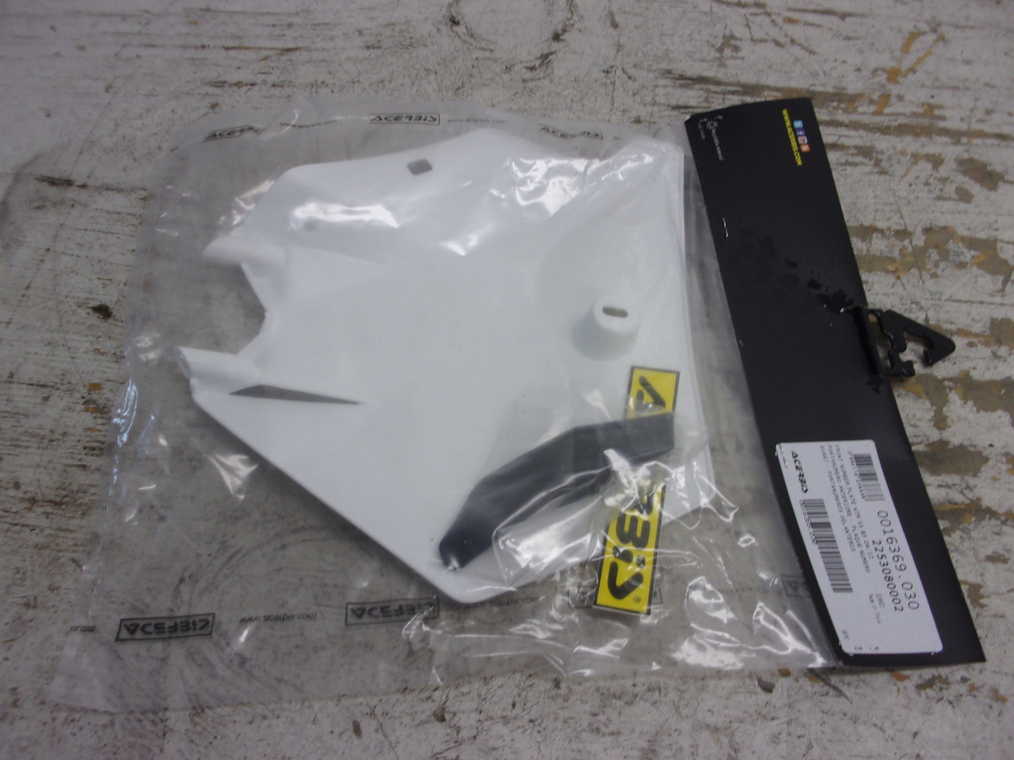 KTM Dirt Bike 2004-2012 SX 85 NEW Acerbis White Front Number Plate # 0016369.030