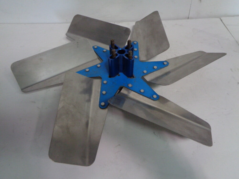 Chevy Muscle Car Aftermarket Performance Polished 6 Blade Fan