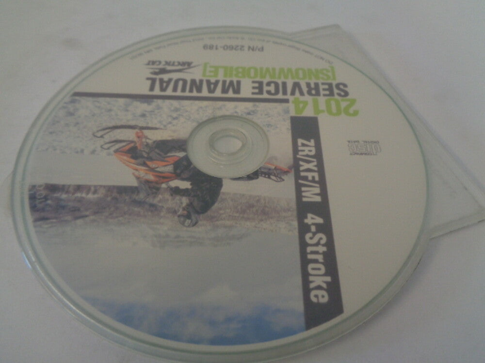 Arctic Cat Snowmobile 2014 ZR/XF/M 4-Stroke Service Manual CD Disc # 2260-189