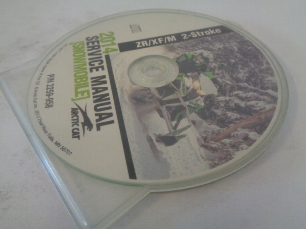 Arctic Cat Snowmobile 2014 ZR/XF/M 2-Stroke Service Manual CD Disc Part 2259-958