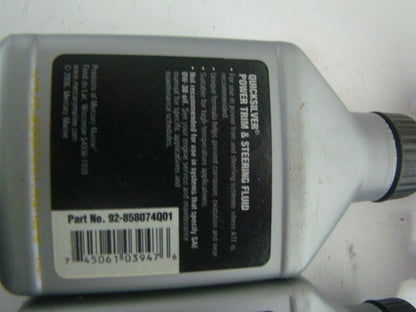 OEM Mercury Quicksilver Power Trim & Steering Fluid 8oz Bottle with Needle Top