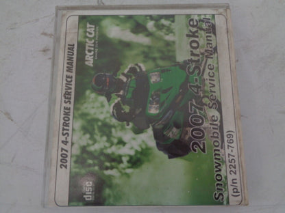 Arctic Cat 2007 4-Stroke Snowmobile Service Manual CD Disc Part# 2257-769