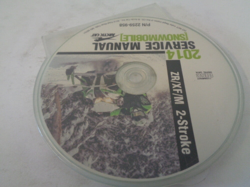 Arctic Cat Snowmobile 2014 ZR/XF/M 2-Stroke Service Manual CD Disc Part 2259-958
