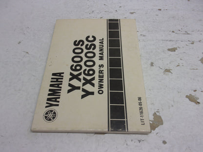 Yamaha Owners Manual 1986 YX600S YX600SC LIT-11626-05-06