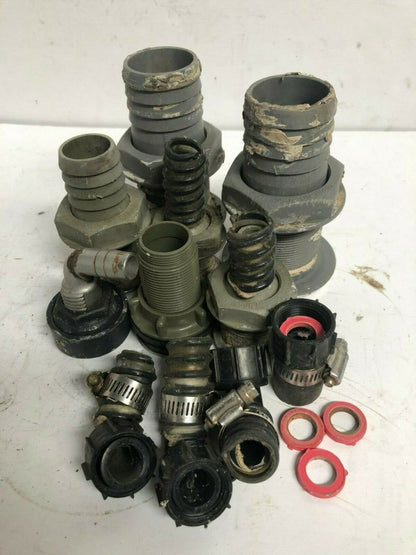 Bilge Fitting Set Plastic Chrome (11 Pieces)