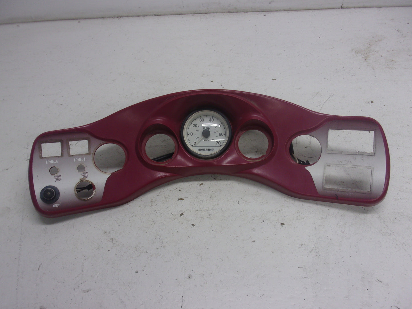 SeaDoo Jet Boat 1999 Challenger 1800 OEM Red Dash Panel & Speedometer 204470326
