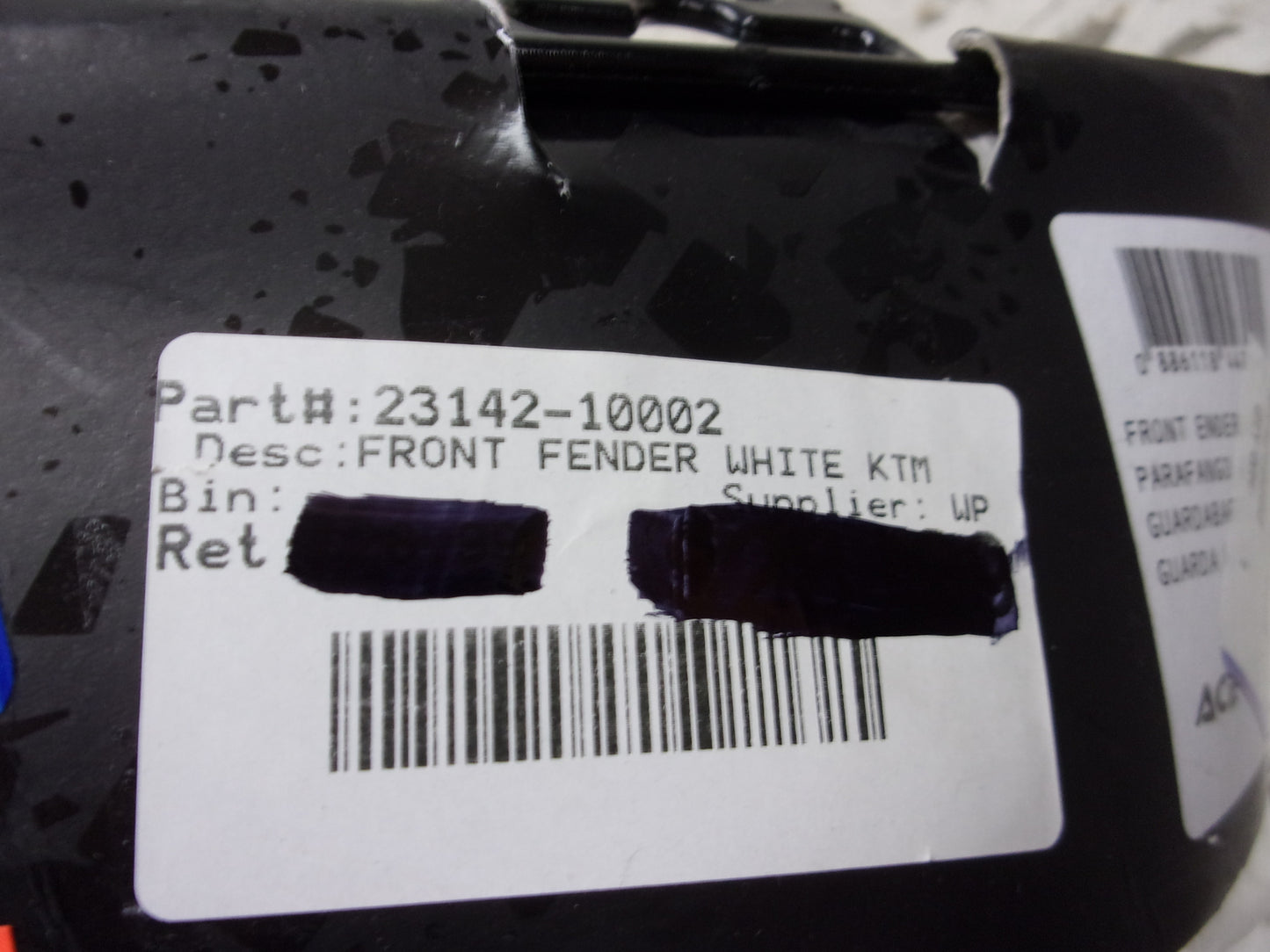 KTM Acerbis White Front Fender For KTM 125-500 SX EXC 14-15 Part# 2314210002