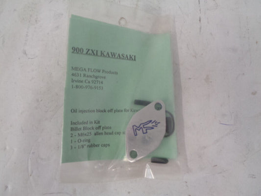 Kawasaki Jet Ski ZXI 900 NEW Megaflow Oil Injection Block Off Plate Kit