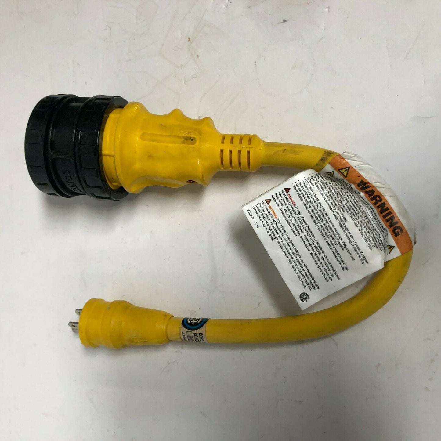 Marinco Pigtail Power Cord plus Adapter Part# 104SPPRV