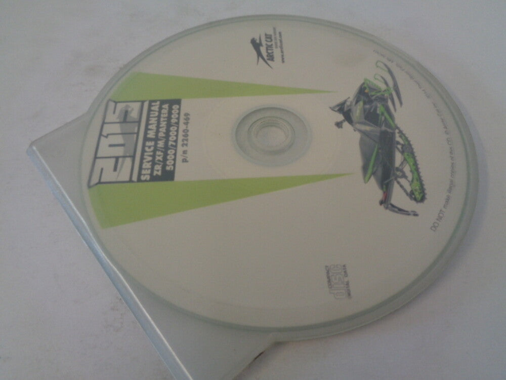 Arctic Cat Snowmobile 2015 ZR/XF/M/Pantera Service Manual CD Disc # 2260-469