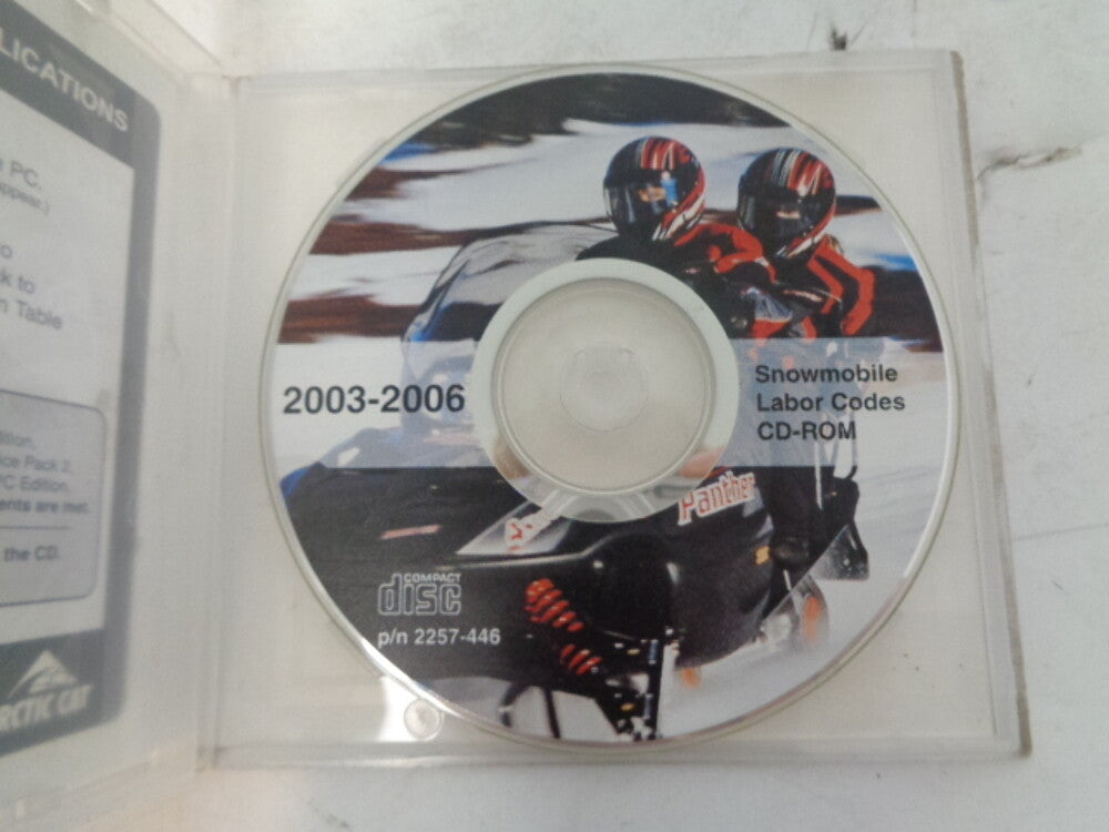 Arctic Cat 2003-2006 Snowmobile Service Labor Codes CD/ Disc Part# 2257-446